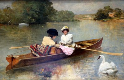 「セーヌ川のボート」、1875-1876 作： Ferdinand Heilbuth