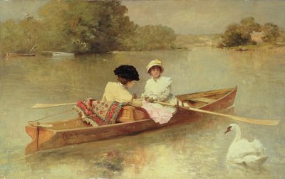 セーヌ川でのボート、1875-76 作： Ferdinand Heilbuth