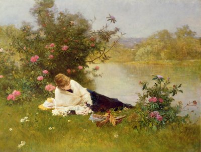 川岸の女性 作： Ferdinand Heilbuth
