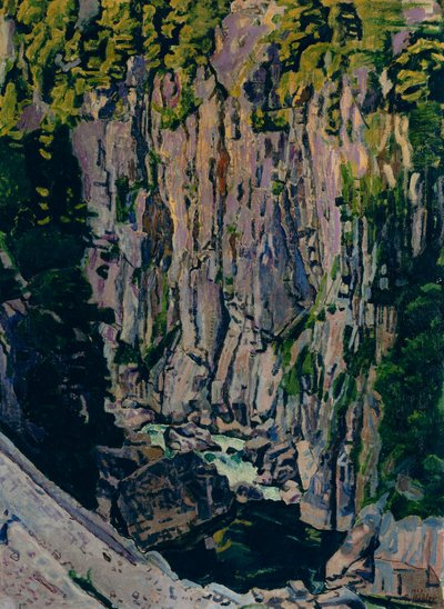 アーレ峡谷 作： Ferdinand Hodler