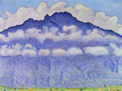 アンディ山、ボンネビルからのヴュー、1909 作： Ferdinand Hodler