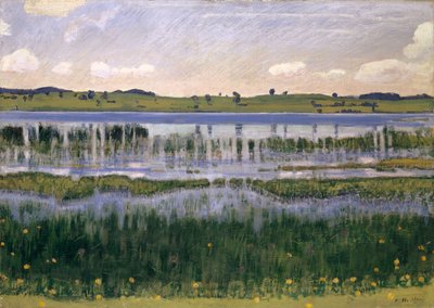 ランゲンタール近くのブルガスキ湖、1901年頃。 作： Ferdinand Hodler
