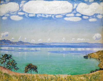 シェブルから見たジュネーブ湖 作： Ferdinand Hodler