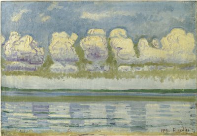ジュネーブ湖とスイスのジュラ、1909年 作： Ferdinand Hodler