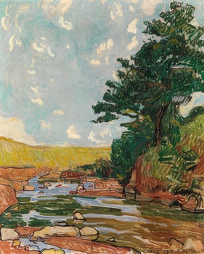 ネリス近くの風景。 1915 作： Ferdinand Hodler