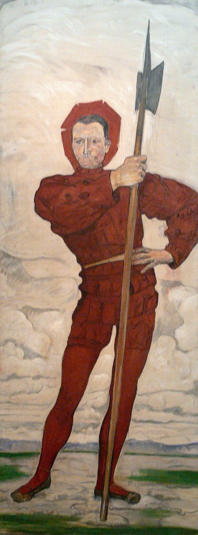 ハルバードを持つ男 作： Ferdinand Hodler