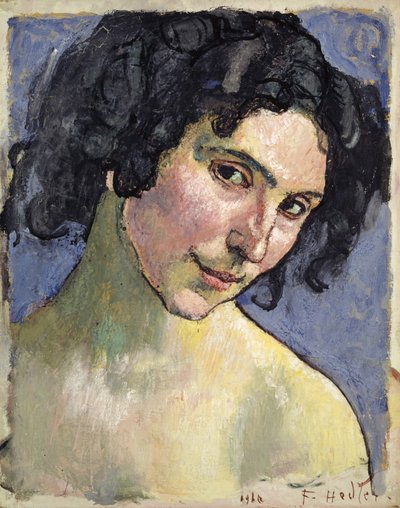 モデルのジュリア・レオナルディの肖像、1910年。 作： Ferdinand Hodler
