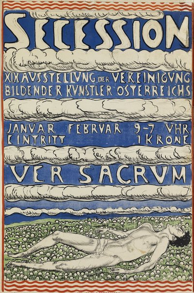 ウィーン・セセッション展のポスター 作： Ferdinand Hodler