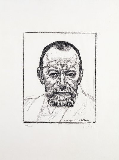 自画像、c。 1916-8 作： Ferdinand Hodler