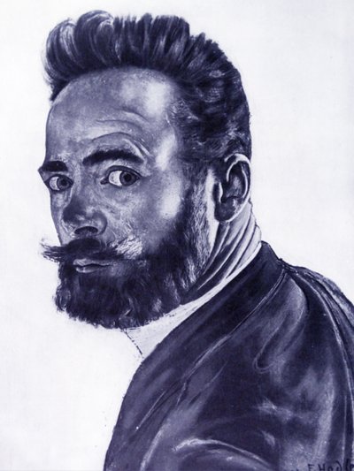 自画像、1891 作： Ferdinand Hodler