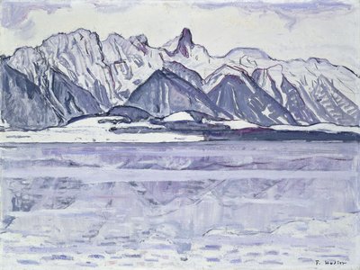 雪で覆われたストックホルン、1913-1914 作： Ferdinand Hodler