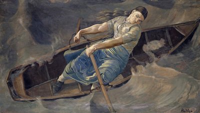 大胆な女、1886 作： Ferdinand Hodler