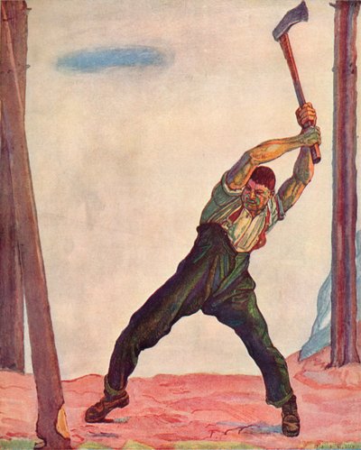 ウッドカッター、1910年。 作： Ferdinand Hodler