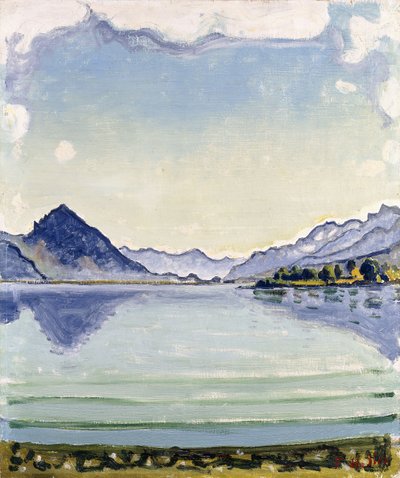 ライシンゲンのチューナー湖、1909 作： Ferdinand Hodler