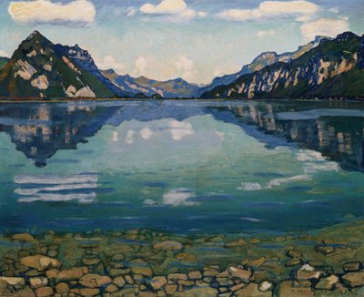 リフレクションのあるチューナー湖、1904 作： Ferdinand Hodler