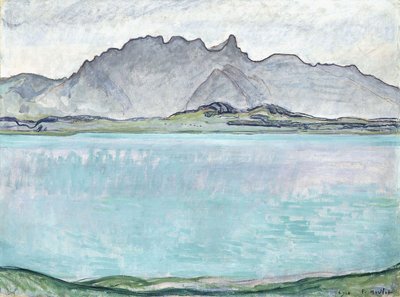 ストックホーン山脈のチューナー湖、1910 作： Ferdinand Hodler