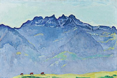 シャンペリーからのデン・デュ・ミディの眺め 作： Ferdinand Hodler