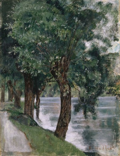ローヌの柳の木、1885年頃 作： Ferdinand Hodler