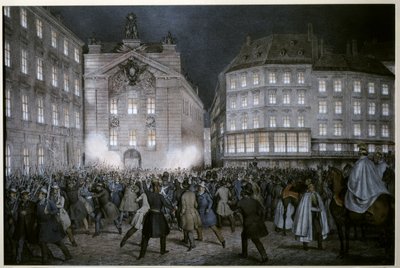 MARZREVOLUTION：3月13日前夜、学生たちは武器を手に入れる 作： Ferdinand Hofbauer