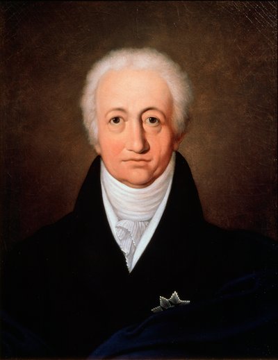 著者の肖像ヨハン・ヴォルフガング・フォン・ゲーテ、1749-1832、1818。 作： Ferdinand Jagemann