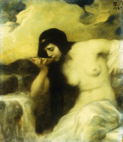 1907年の春に飲むニンフ 作： Ferdinand Keller