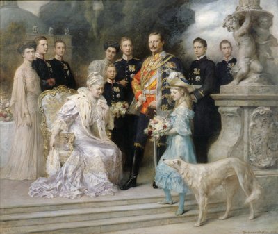 1906年、銀婚式の際の皇室の集合写真。 作： Ferdinand. Keller