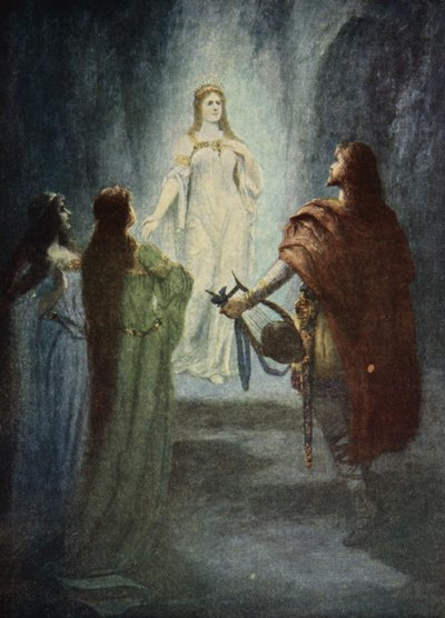 彼はJ.ウォーカーマクパッドデン（1874-1960）による &39;The Stories of Wagner&39;s Operas&39;からの美しい女性を見ました、1905年 作： Ferdinand Leeke