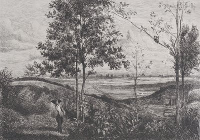 コローの後の風景、1873-90。 作： Ferdinand Lefman