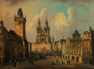 プラハの旧市街広場 作： Ferdinand Lepie