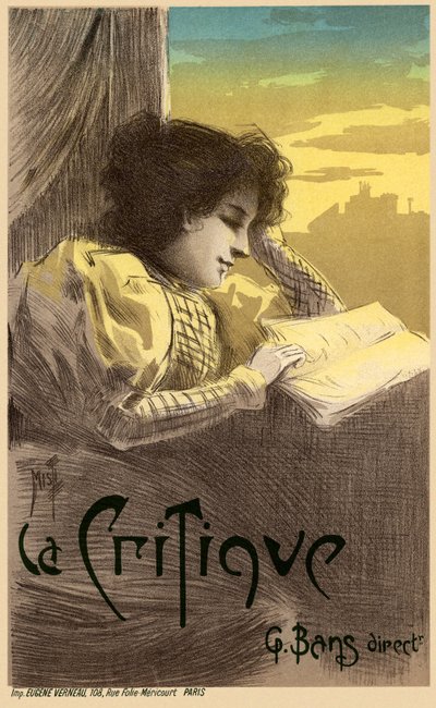 Journal La Critiqueポスター、1900 作： Ferdinand Misti Mifliez
