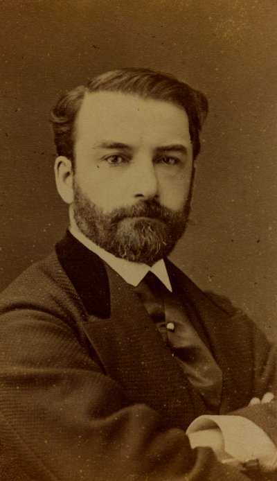 フランスの画家、レオンジョセフフロレンタンボナの肖像。訪問カード 作： Ferdinand Mulnier