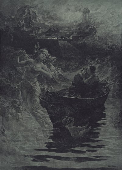 Ein Traum (A Dream) (エングレービング) 作： Ferdinand Pacher