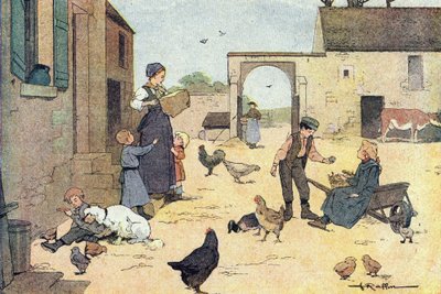 農場の庭で試飲、Imagier de l