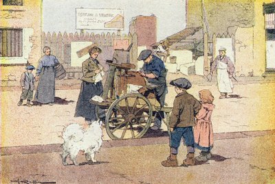 シェイカー、絵本の子供時代、1900年頃（彫刻） 作： Ferdinand Raffin