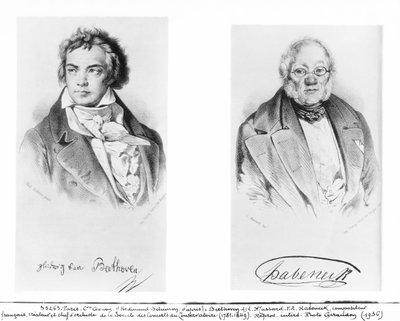 ルートヴィヒヴァンベートーベン（1770-1827）とフランソワアントワーヌホーベネック（1781-1849） 作： Ferdinand Schimon