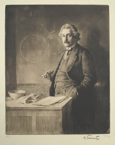 アルバート・アインシュタインの肖像1879-1955、1921 作： Ferdinand Schmutzer