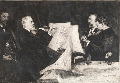 ヨアヒム四重奏団、1904年。 作： Ferdinand Schmutzer