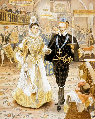 フランス王アンリ 3 世とトーチの踊り 作： Ferdinand Sigismund Bac