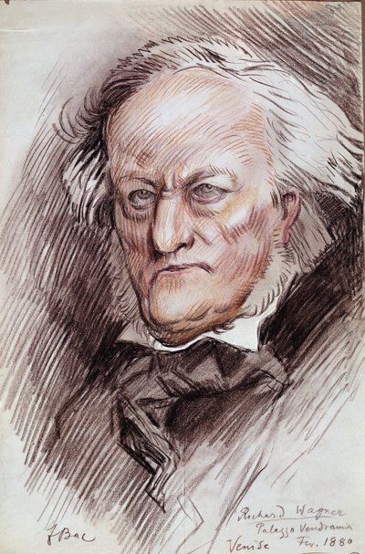 Richard Wagnerin muotokuva (piirustus 作： Ferdinand Sigismund Bac