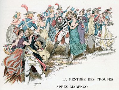 マレンゴからのフランス軍の帰還、1800、c1870-1950 作： Ferdinand Sigismund Bac