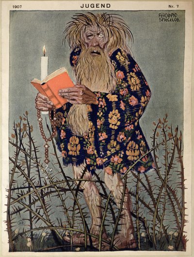 1907年にミュンヘンで発行された「ユーゲント」誌のイラスト（カラーリソ） 作： Ferdinand Spiegel