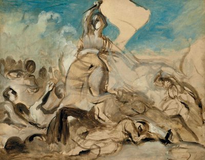 7月28日-民衆を導く自由の女神 作： Ferdinand Victor Eugene Delacroix