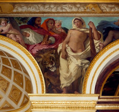 正義のアレゴリー 王の間を飾るウジェーヌ・ドラクロワ（1798-1863）のフレスコ画の詳細。国民議会（ブルボン宮） 1843年 パリ 作： Ferdinand Victor Eugene Delacroix