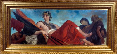 ウジェーヌ・ドラクロワ（1798-1863）の「戦争のアレゴリー」の絵 作： Ferdinand Victor Eugene Delacroix