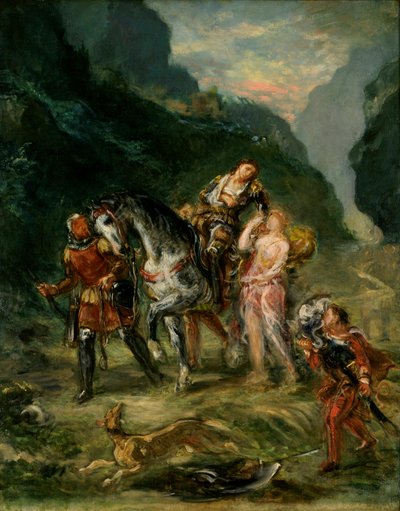 アンジェリカと傷ついたメドロ 1860年頃 油彩・カンヴァス 作： Ferdinand Victor Eugene Delacroix