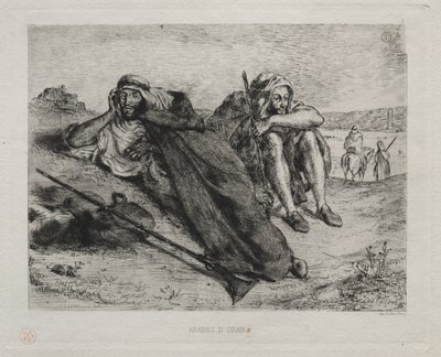 オランのアラブ人。 作： Ferdinand Victor Eugene Delacroix