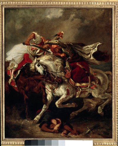ギョールとパシャの戦い（モロッコ 作： Ferdinand Victor Eugene Delacroix