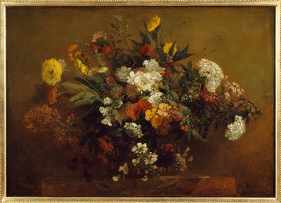 花のブーケウジェーヌ・ドラクロワ（1798-1863）による絵画 作： Ferdinand Victor Eugene Delacroix