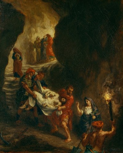 キリストは墓に運ばれた 作： Ferdinand Victor Eugene Delacroix
