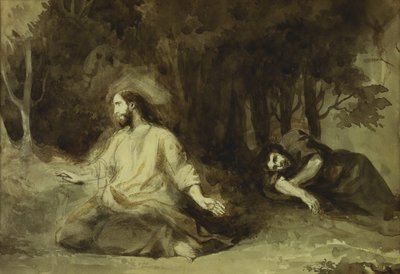 オリーブ山のキリスト、1826年 作： Ferdinand Victor Eugene Delacroix